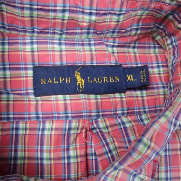 Ralph Lauren Plaid XL Multicolor Long Sleeve Full Button Collared Shirt - Picture 5 of 10